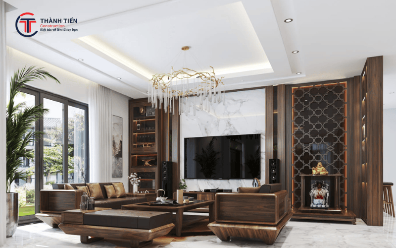 Thiết kế nội thất phòng khách nhà phố là quá trình bố trí, sắp xếp và hoàn thiện không gian sinh hoạt chung
