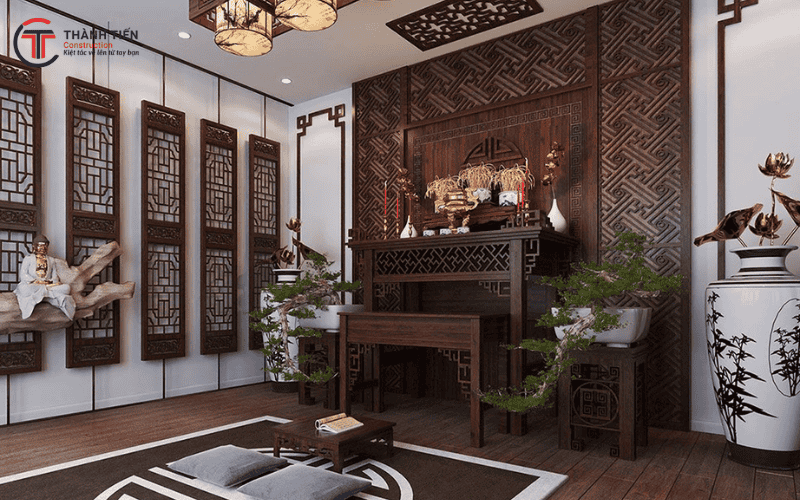 Thiết kế nội thất phòng thờ không chỉ cần đảm bảo tính thẩm mỹ mà còn phải đáp ứng các yếu tố về sự nguy hiểm, công năng sử dụng và phong thủy