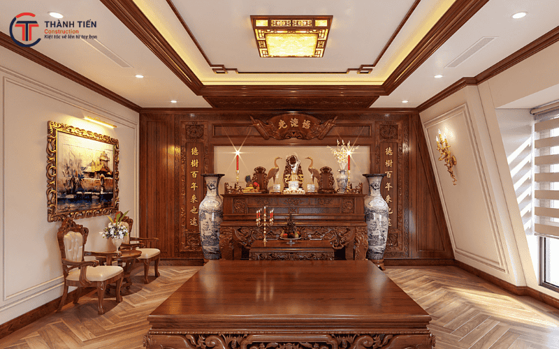Nguyên tắc thiết kế nội thất phòng thờ trang nghiêm