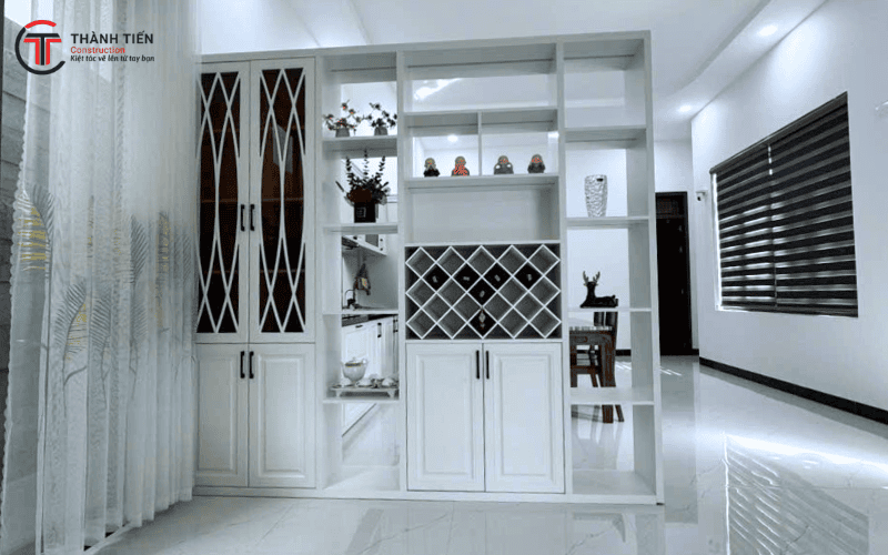 Hình ảnh thực tế thi công tủ trang trí của Thành Tiến