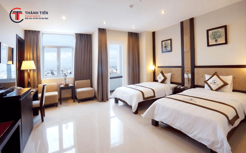 Thiết kế nội thất phòng ngủ khách sạn theo từng hạng phòng
