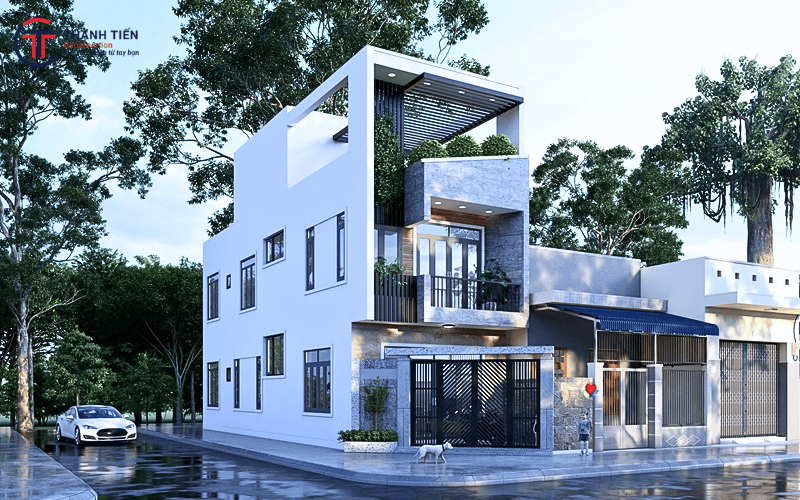 Nhà phố phong cách hiện đại được nhiều gia đình trẻ con đơn đơn lựa chọn nhờ thiết kế đơn giản