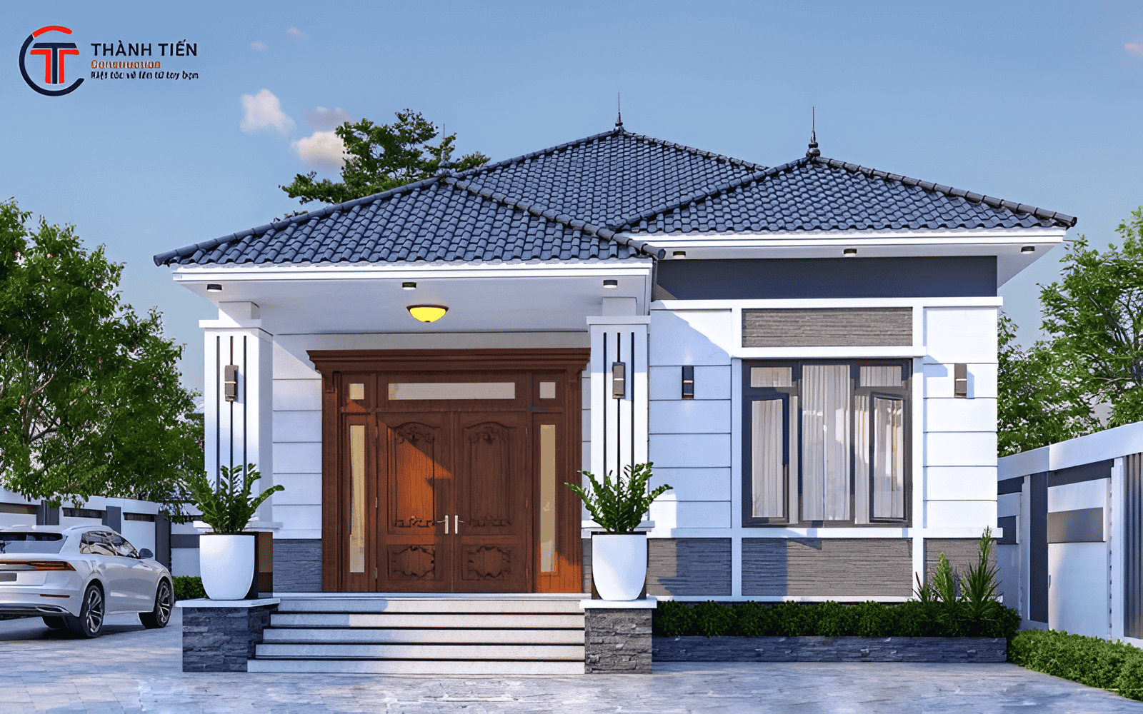 Nhà cấp 4 Mái Nhật là kiểu nhà có hệ mái được lấy cảm hứng từ kiến ​​trúc Nhật Bản với độ dốc vừa phải, cân đối và thanh thoát hơn Thái