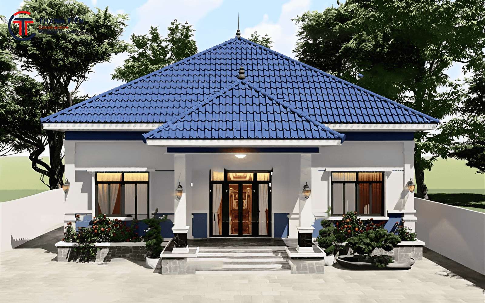 Mức chi phí xây nhà cấp 4 mái Thái sẽ phụ thuộc vào diện tích xây dựng, vật liệu hoàn thiện và phong cách thiết kế