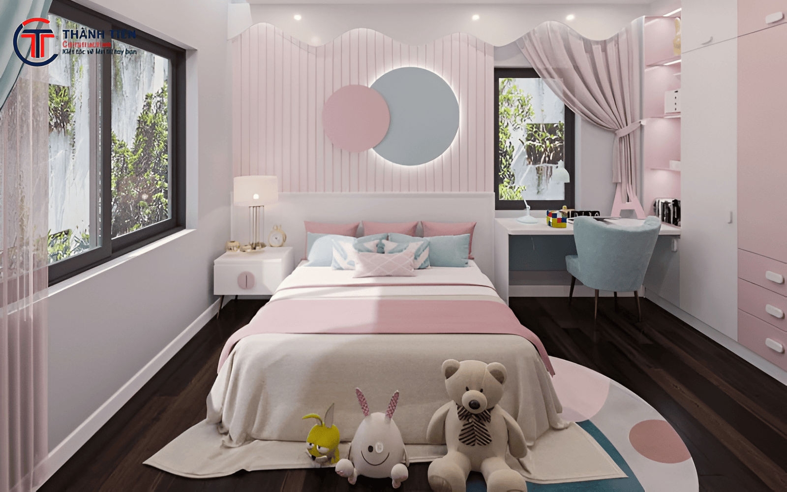 Đặc biệt của nội thất phòng ngủ cho bé gái phong cách công chúa