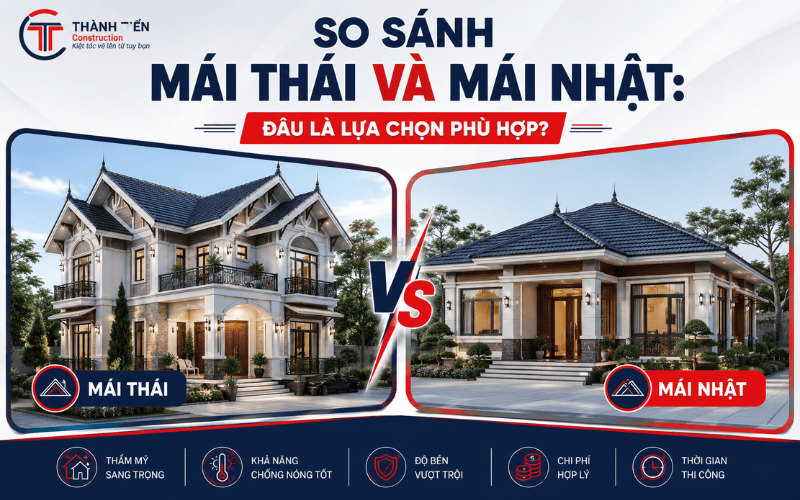 Mái Thái và mái Nhật đều được ưa chuộng trong thiết kế nhà ở hiện nay