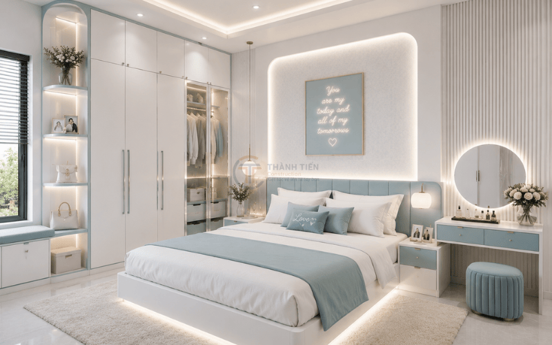 Những lưu ý khi thiết kế phòng ngủ tân hôn