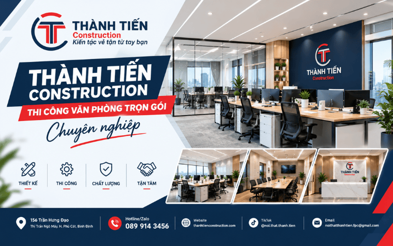 Thành Tiến Construction – Đơn vị thi công văn phòng trọn gói chuyên nghiệp