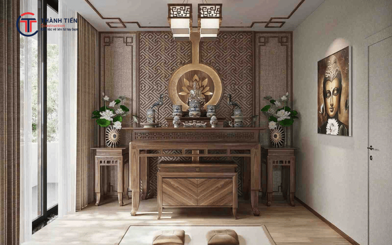 Phòng thờ gỗ MDF ngày càng được nhiều gia đình quan tâm nhờ thiết kế linh hoạt, màu sắc đa dạng và khả năng tối ưu chi phí